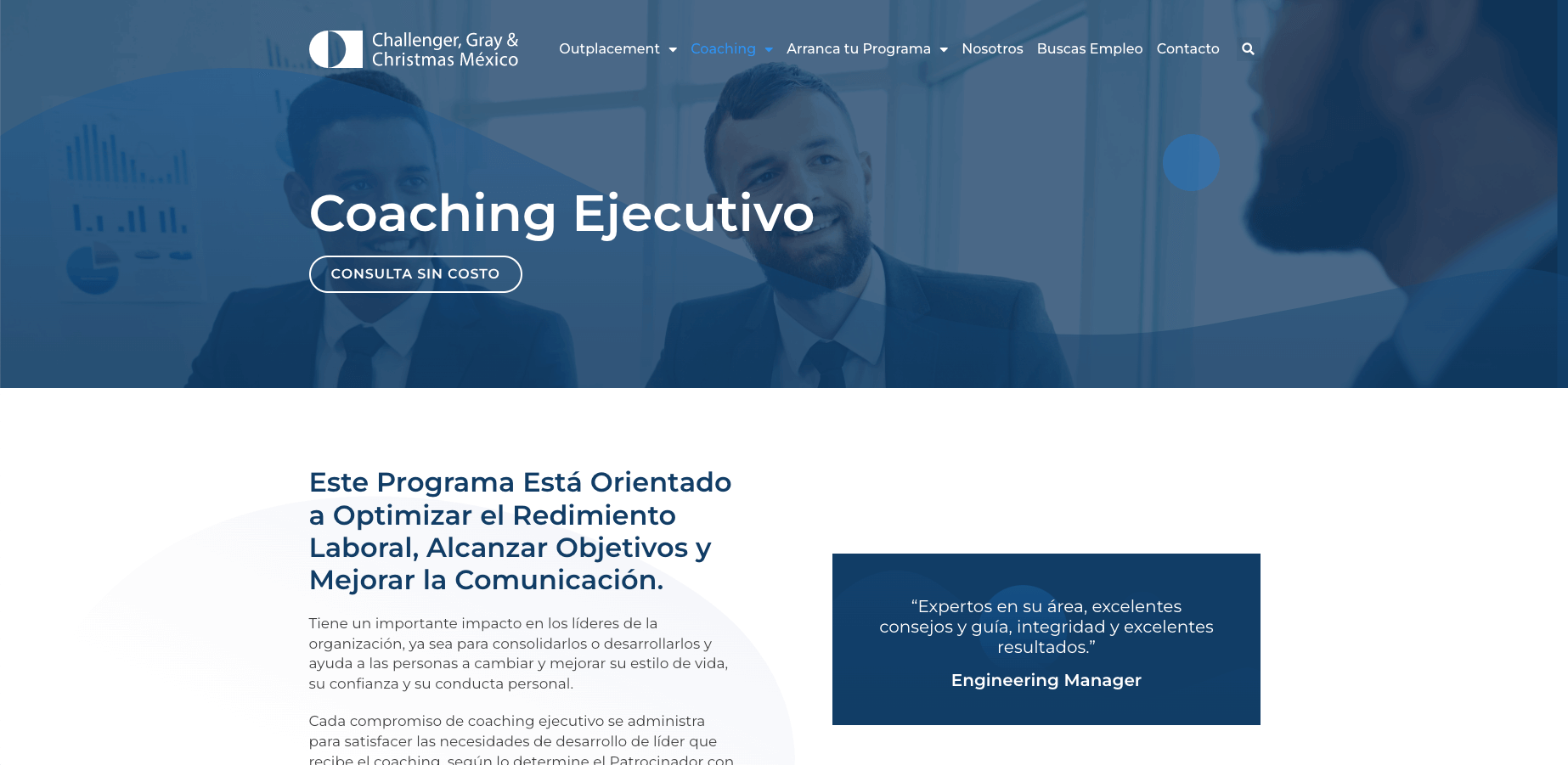 Coaching ejecutivo challenger gray christmas m xico